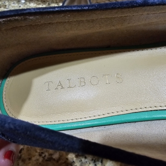Talbots Blue Suede Leather Smoking Loafers 8 - Picture 4 of 8